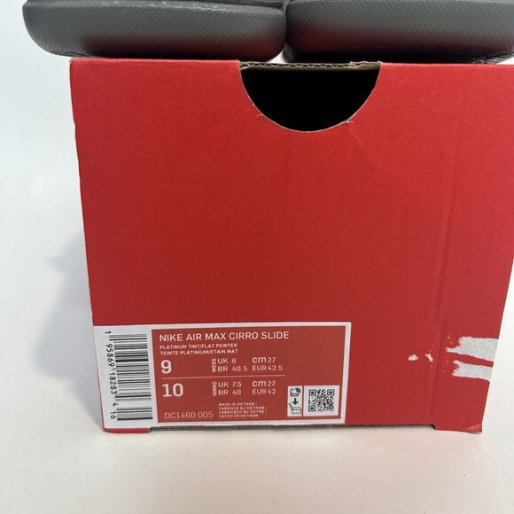 Nike Max Cirro Slides Sandals “White Gray Orange Platinum” 2024 - Picture 5 of 5